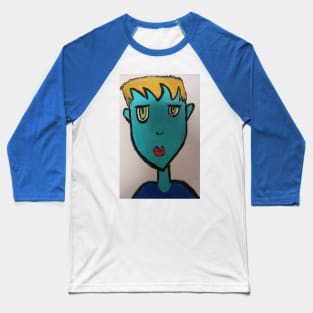 Blue Face kid Baseball T-Shirt